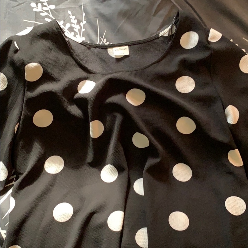 Black and white blouse